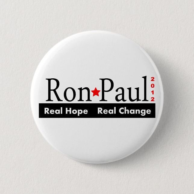 Ron Paul - botón real del cambio 2012 de la (Anverso)