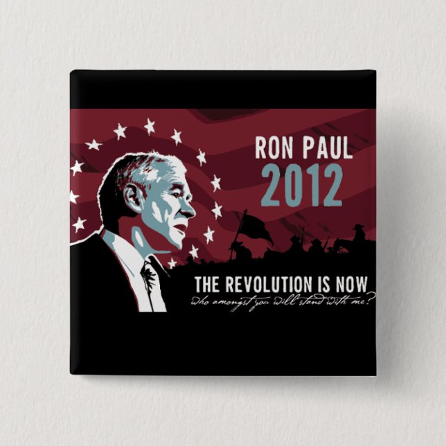 Ron Paul la revolución ahora es botón (Anverso)