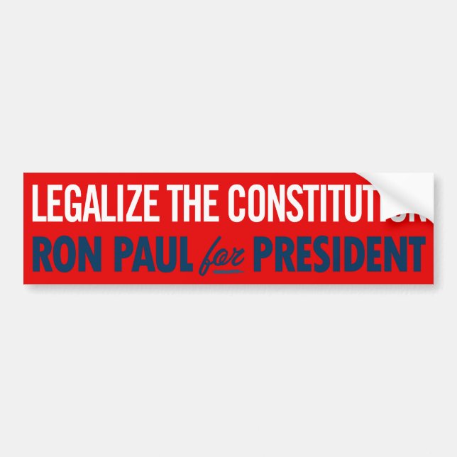 Ron Paul legaliza a la pegatina para el (Frente)