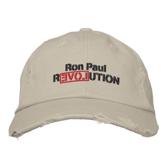 Ron Paul Revolution Borded Gorra (Anverso)