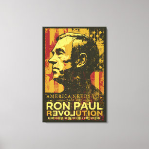 Ron Paul Revolution envuelto lienzo