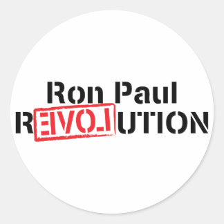 Ron Paul Revolution Round Pegatina