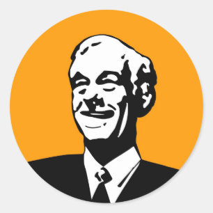 Ron Paul Round Pegatina