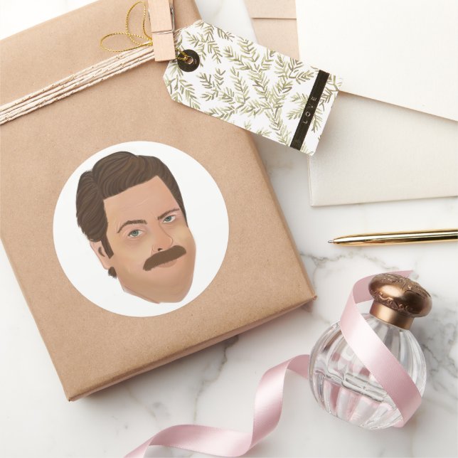 Ron Swanson Pegatinas Parks y Rec (Regalar)