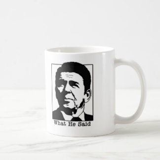 Ronald Regan - qué él dijo la taza de café