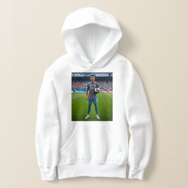  Ronaldo in a Teal and Red Striped Kit Holding a S (Distribución )