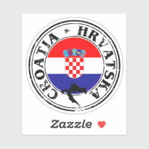 Ronda Croacia HRVATSKA Pegatina de sellos de bande