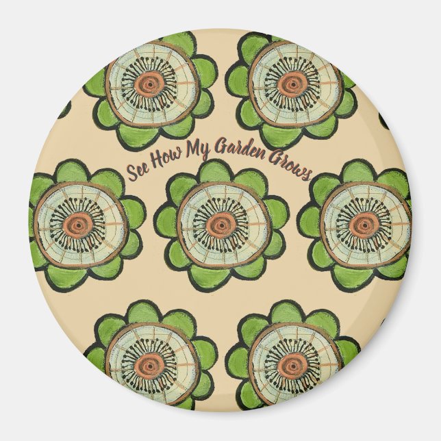 Ronda de imanes - Ver Cómo crece mi jardín (Frente)