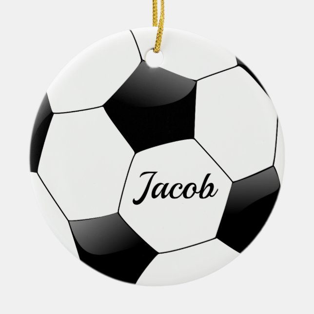 Ronda de ornamento de doble cara de bola de fútbol (Frente)
