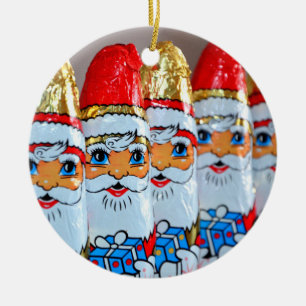 Ronda de Ornamentos de Chocolates de Santa Claus