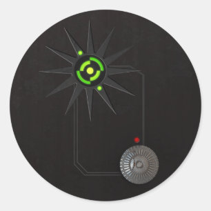 Ronda de Pegatinas de Cyberpunk LED