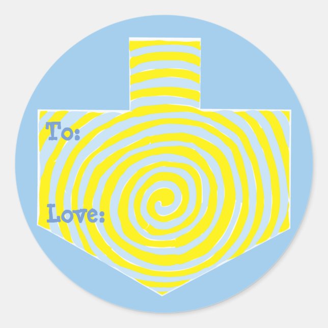 Ronda de Pegatinas de Hanukkah (1 1/2", 3") Person (Anverso)