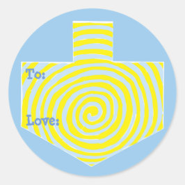 Ronda de Pegatinas de Hanukkah (1 1/2", 3") Person