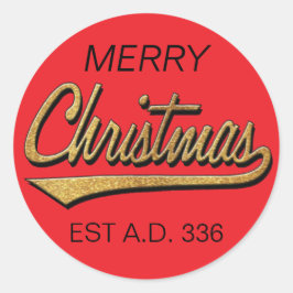 Ronda de Pegatinas Retro de Feliz Navidad