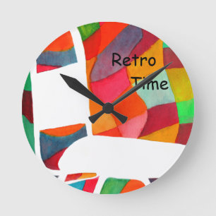 Ronda de reloj de pared de arte "Retro Rad"