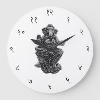 Ronda grande sánscrita del reloj de pared de