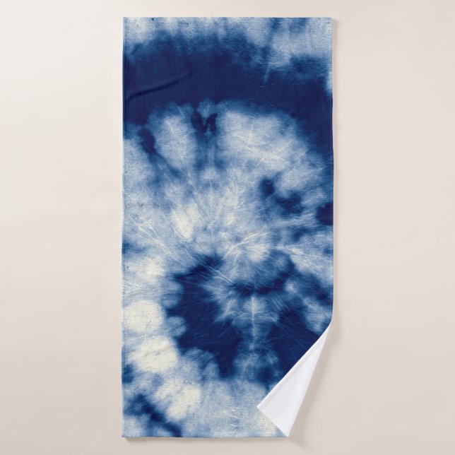 Ronda Índigo. Teja Bohemiana. Blue Roll Psychede (Toalla de baño)