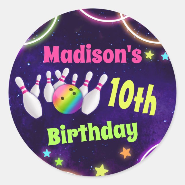 Ronda o plaza de Pegatinas de la fiesta de cumplea (Anverso)