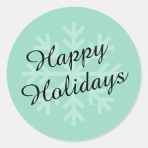 Ronda Verde azulada suave Pegatina de vacaciones f