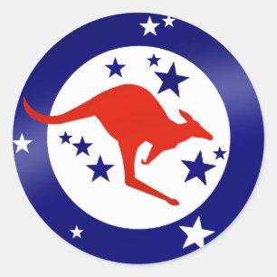 Roo pegatina Oz estrellas australiano canguro