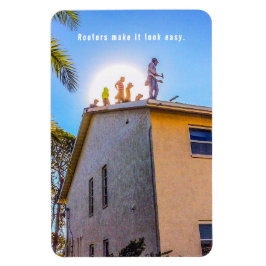 Roofers en un imán fotográfico flexible en el tech