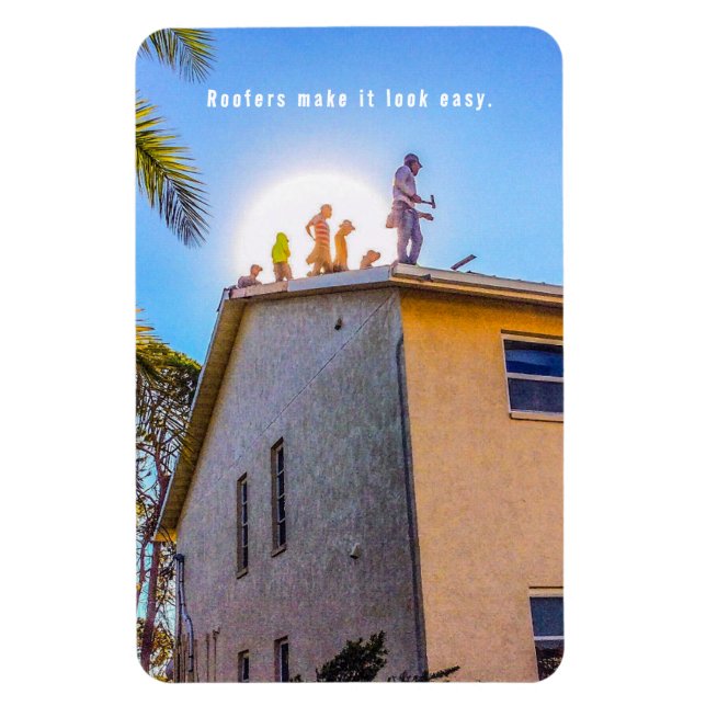 Roofers en un imán fotográfico flexible en el tech (Vertical)