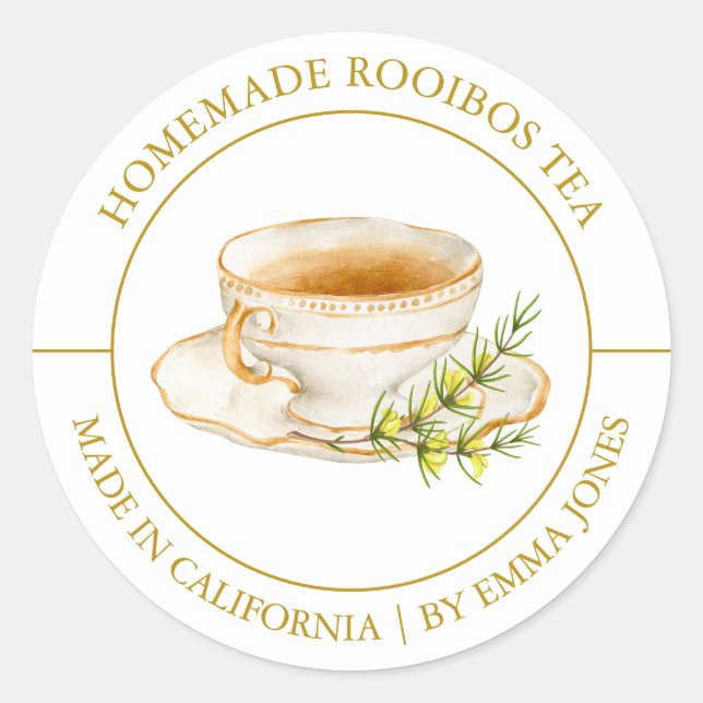 Rooibos Tea Etiqueta moderna (Anverso)