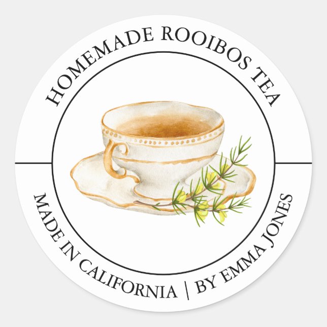 Rooibos Tea Etiqueta moderna (Anverso)