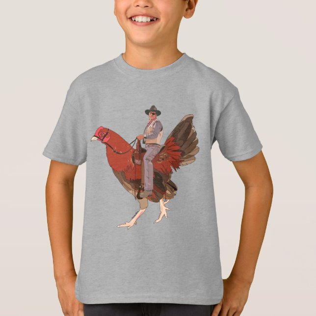 Rooster Cogburn sobre una camiseta galantera (Anverso)