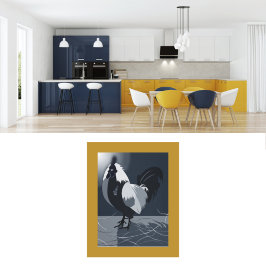 Rooster de animales de campo Arte en pared de coci