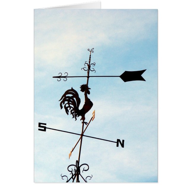 Rooster de Arte Metalizado Weathervain (Frente)