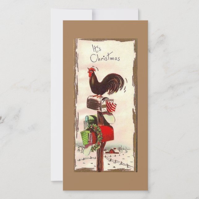 Rooster de Navidad Vintage (Anverso)