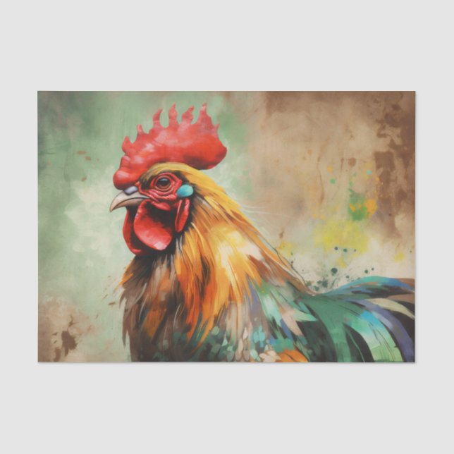 ROOSTER hermoso papel de desacoplamiento (Anverso)