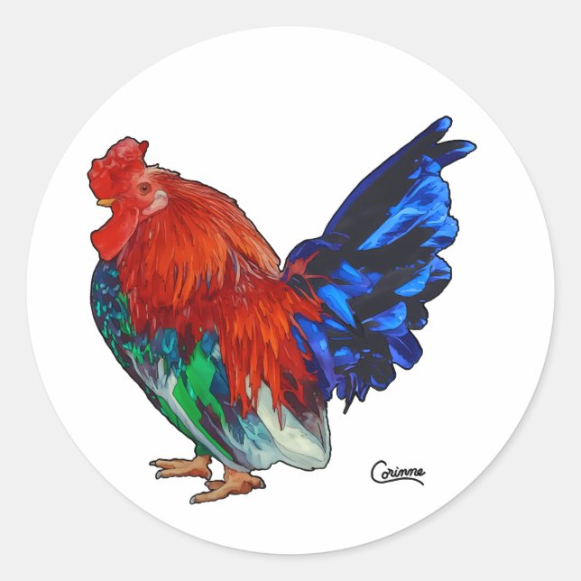 Rooster - Pegatinas de sobres (Anverso)