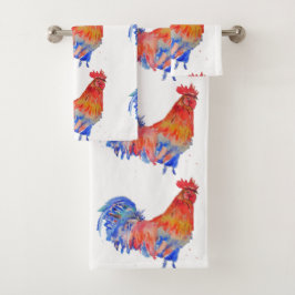 Rooster Rojo Rooster Pollo Blue Bird Boens