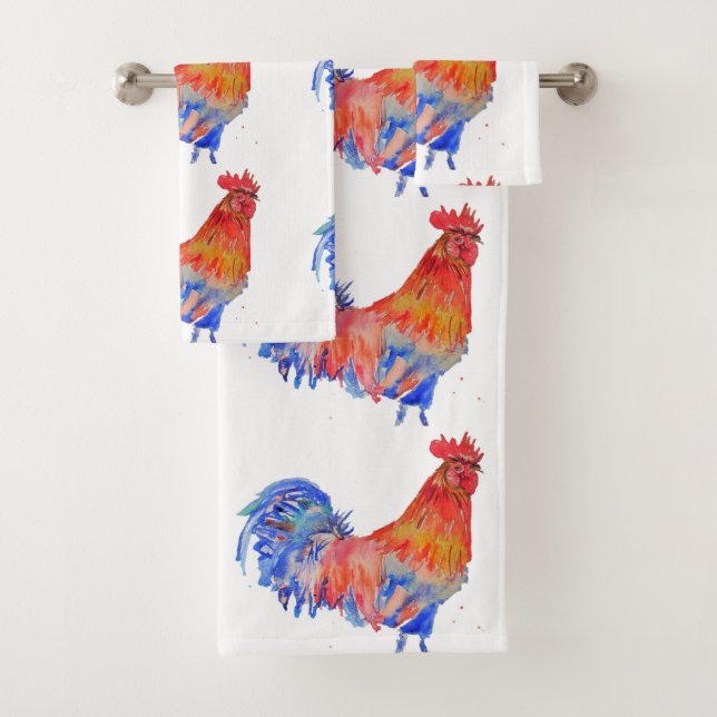 Rooster Rojo Rooster Pollo Blue Bird Boens (In situ)