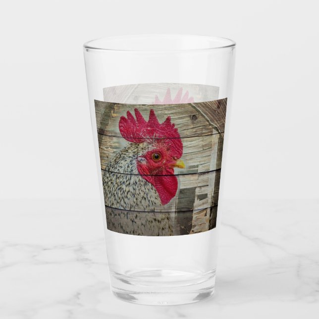 Rooster Rustic Chicken Coop Barn Board (Anverso)