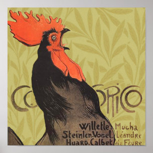 Rooster Steinlen Cocorico Arte francés