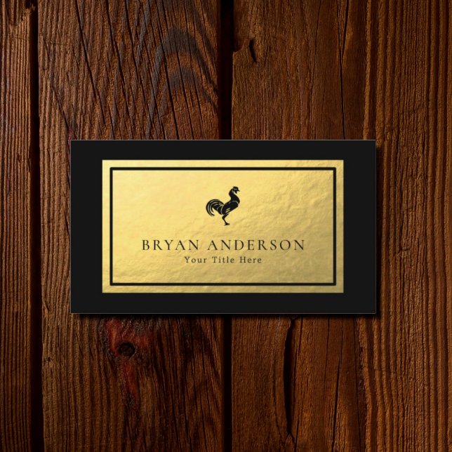Rooster - Tarjeta de visita de Relieve metalizado  (Subido por el creador)