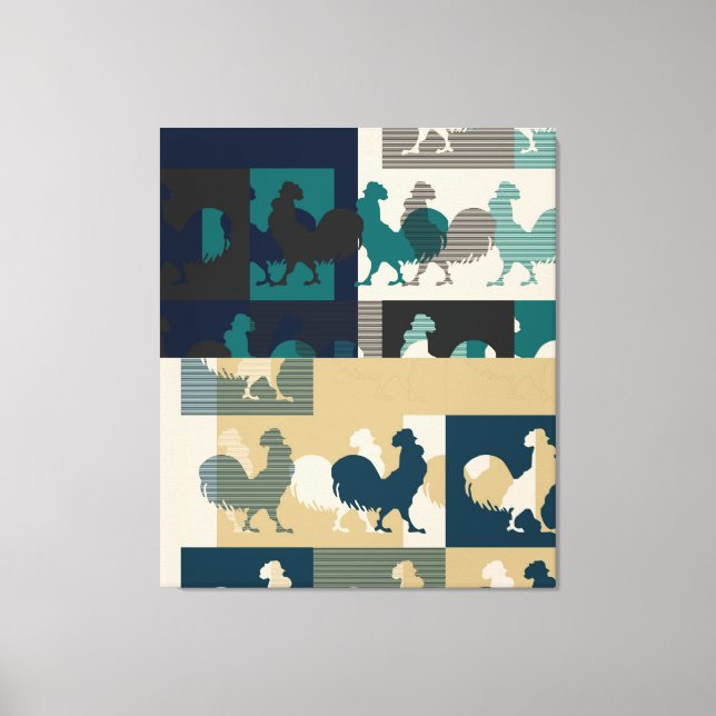 ROOSTER VINTAGE Lienzo envuelto (Anverso)