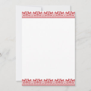 Roosters rojos costillan el patrón ruso