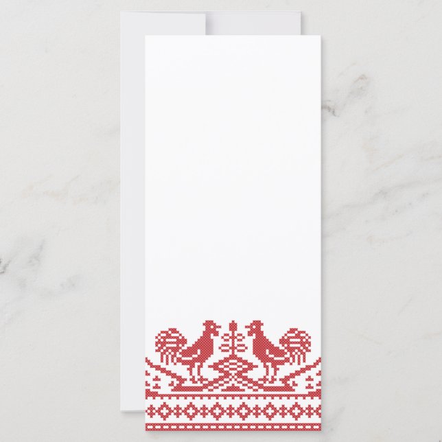 Roosters rojos costillan el patrón ruso (Anverso)