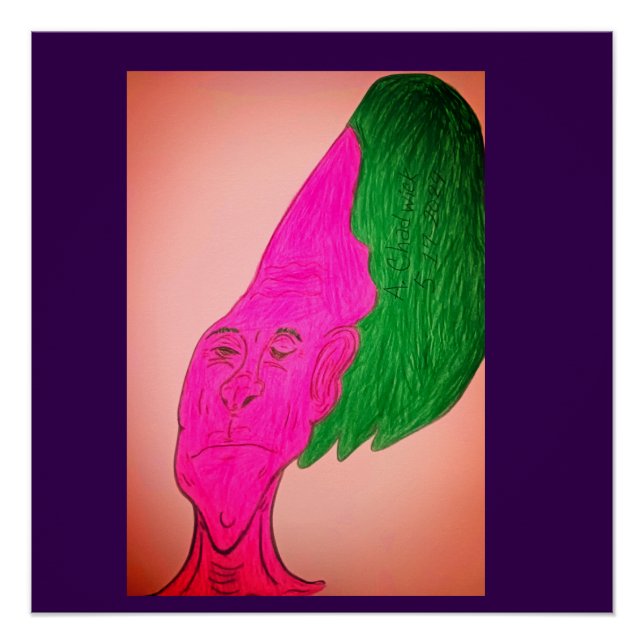 Root Vegetable Character Art Glossy Poster (Anverso)