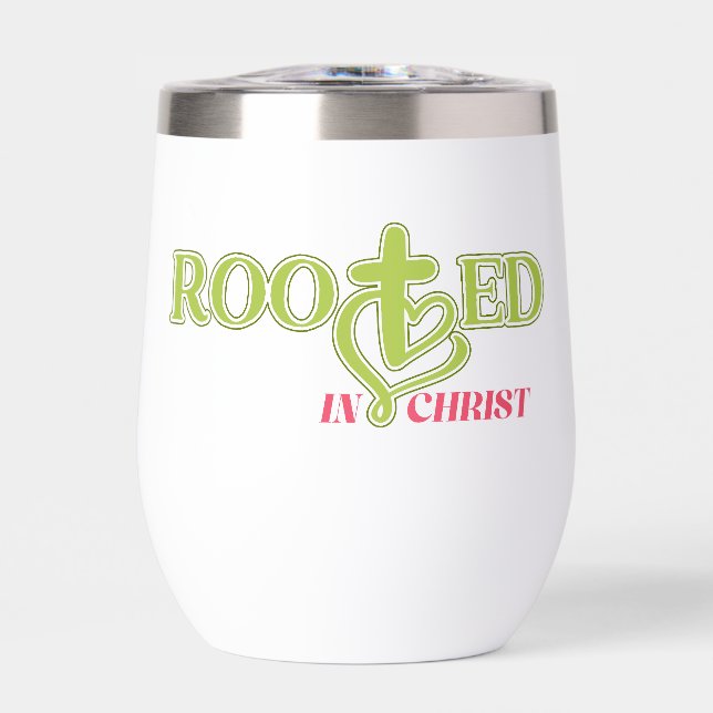 Rooted in Christ Christian Tumbler Gift (Frente)