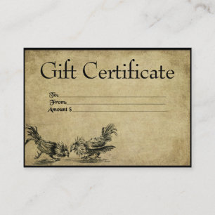 Rootin' Roosters- Tarjetas de certificado de regal