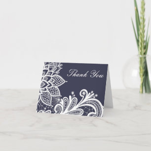 Ropa blanca y marina   Tarjeta de agradecimiento