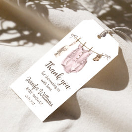 Ropa Boho chica ducha bebé etiquetas de agradecimi