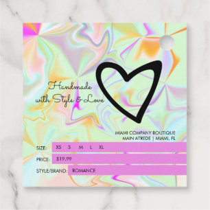 Ropa Boutique iridiscente Precio Tamaño B Etiqueta