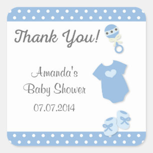 Ropa de bebé Baby Shower Gracias Pegatinas