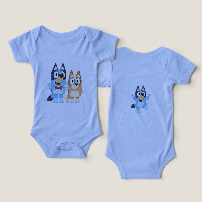 Ropa de bebé Bluey (Diseño Anverso y Reverso)